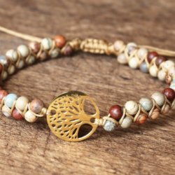 Jaspis dubbele rij armband